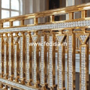 Stylish Brass Crystal Railings for Luxury Interiors CR-6875