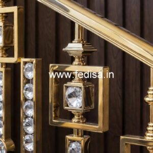 Luxury Brass Crystal Railing Design Ideas for Modern Homes CR-6884