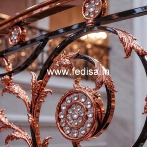 Modern Brass Crystal Railing Designs for Homes CR-6887