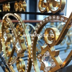 Custom Brass Crystal Railing Designs CR-6893