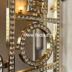 Contemporary Brass Crystal Stair Railings CR-6894