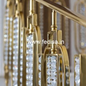Modern Brass Crystal Railing with LED Lights CR-6901