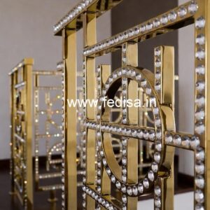 Premium Staircase Brass Crystal Railings CR-6907