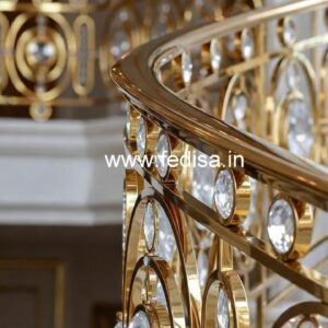 Designer Brass Crystal Railings for Duplex CR-6908