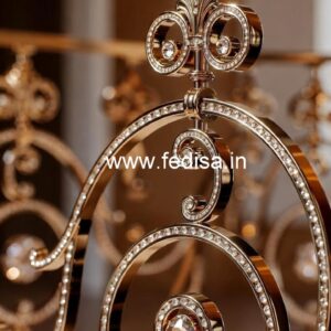 Luxury Stair Railings with Brass Crystal CR-6913