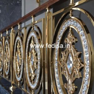 Premium Brass Crystal Railings for Modern Homes CR-6919