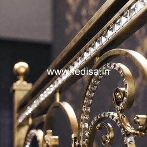 Elegant Brass Crystal Railings for Duplex CR-6922