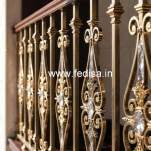 Stylish Brass Crystal Railings for Luxury Homes CR-6931