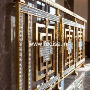 Designer Brass Crystal Railings for Modern Interiors CR-6934