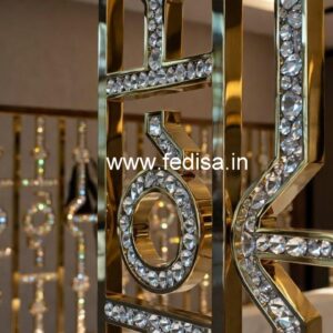 Designer Brass Crystal Railings for Luxury Villas CR-6943