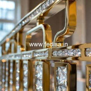 Stylish Brass Crystal Railings for Apartments CR-6946