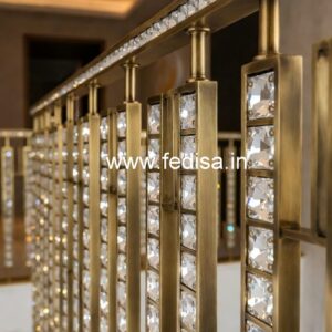 Designer Brass Crystal Railings for Modern Homes CR-6953