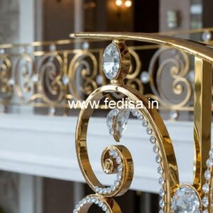 Designer Brass Crystal Railings for Villas CR-6956