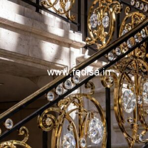 Designer Brass Crystal Railings for Home Decor CR-6957