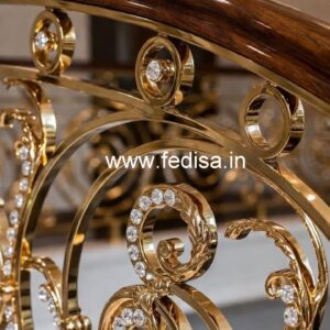 Designer Brass Crystal Railings for Luxury Interiors CR-6962
