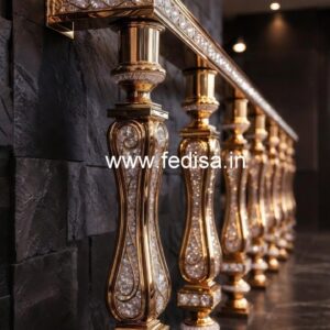 Luxury Brass Crystal Railings for Architecture CR-6989