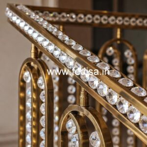 Elegant Brass Crystal Stair Railing Designs CR-6994