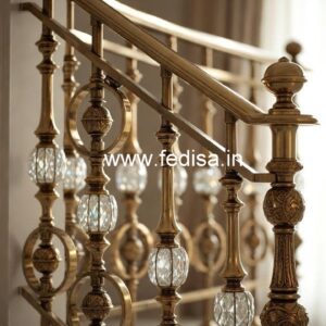 Modern Brass Crystal Railing for Home Interiors CR-6995