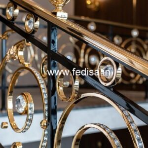 Stunning Brass Crystal Railing Inspiration CR-7000