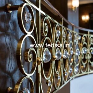 Custom Brass Crystal Railing for Interiors CR-7004