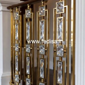 Premium Interior Brass Crystal Railings CR-7010