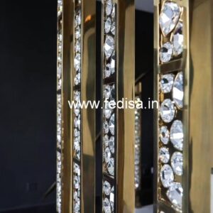 Luxury Staircase Ideas with Brass Crystal Railing CR-7013