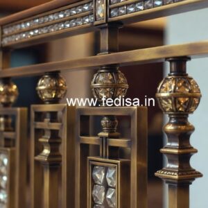Royal Look Brass Crystal Railing Designs CR-7015