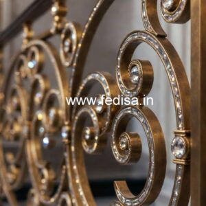 Beautiful Brass Crystal Stair Railings CR-7016