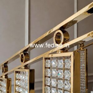Luxury Interior Railings with Brass Crystal CR-7020