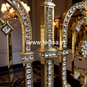 Brass Crystal Railing for Duplex Homes CR-7021