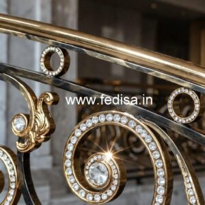 Premium Brass Crystal Railings for Hotels CR-7032