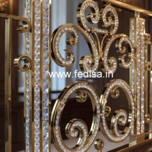 Fancy Brass Crystal Railing Designs CR-7033