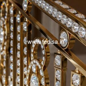 Designer Luxury Brass Crystal Railings CR-7043