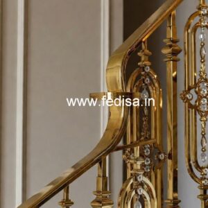 High-End Interior Brass Crystal Railings CR-7057