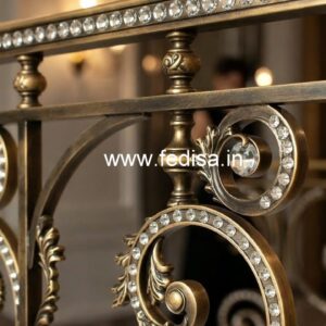 Stylish Crystal Brass Railing Designs CR-7062