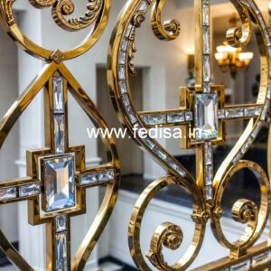 Rich Interior Brass Crystal Railings CR-7081