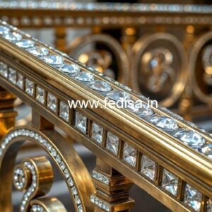 Stylish Brass Crystal Balcony Railings CR-7097