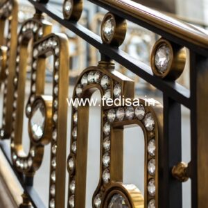 Luxury Brass Crystal Railings for Duplex Homes CR-7098