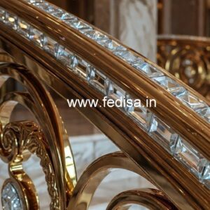 Royal Brass Crystal Interior Railings CR-7100