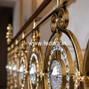 Designer Brass Crystal Railing Trends CR-7110