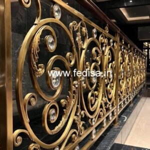 Classic Brass Crystal Railings for Interiors CR-7134