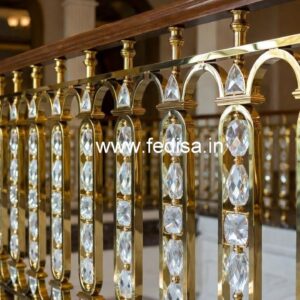 Modern Brass Crystal Stair Railings CR-7137