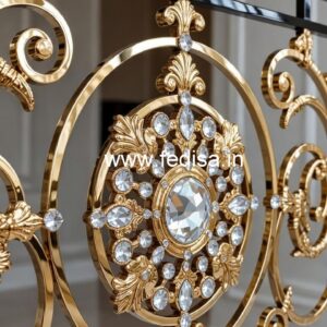 Designer Brass Crystal Railings for Staircases CR-7141