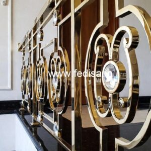 Luxury Crystal Brass Staircase Railings CR-7156