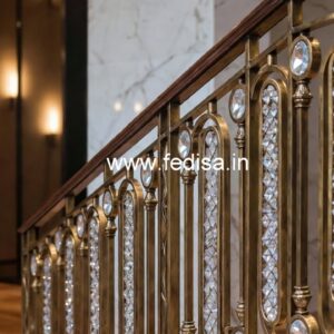 Elegant Brass Crystal Railings for Interiors CR-7168