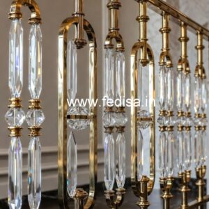 Luxury Brass Crystal Railings for Modern Villas CR-7170