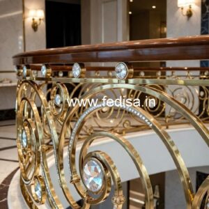 Stylish Brass Crystal Railings for Luxury Interiors CR-7179