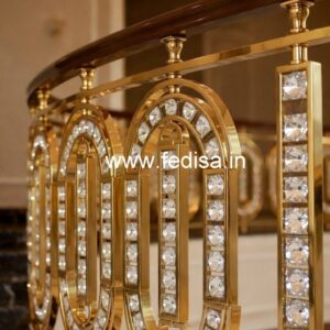 Designer Brass Crystal Railings for Architecture CR-7185