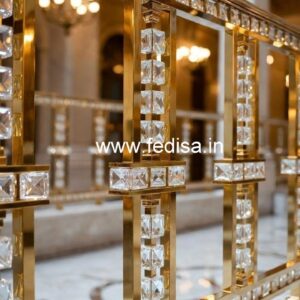 Elegant Brass Crystal Railings for Home Interiors CR-7186