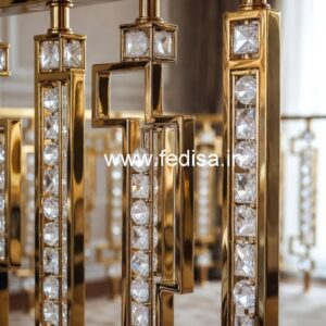 Unique Brass Crystal Staircase Designs CR-7200